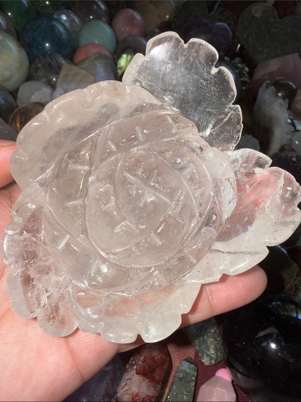 Clear Quartz Rose
